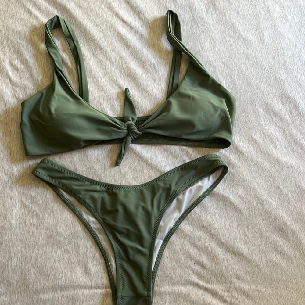 Forest green swim suit